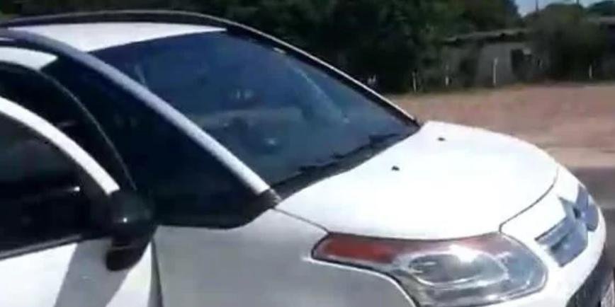 Carro da família que foi morta a tiros nesse domingo | Foto: Brigada Militar / Divulgação / CP