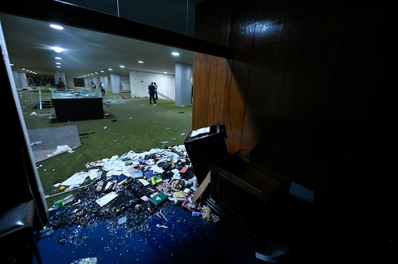 Invasores depredaram instalações do Senado e da Câmara dos Deputados - Jefferson Rudy/Agência Senado
