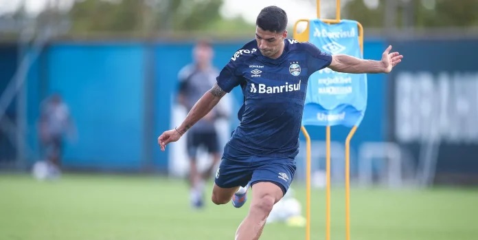 Luis Suárez é a esperança de gols do Tricolor em Caxias do Sul | Foto: Lucas Uebel / Grêmio FBPA / CP