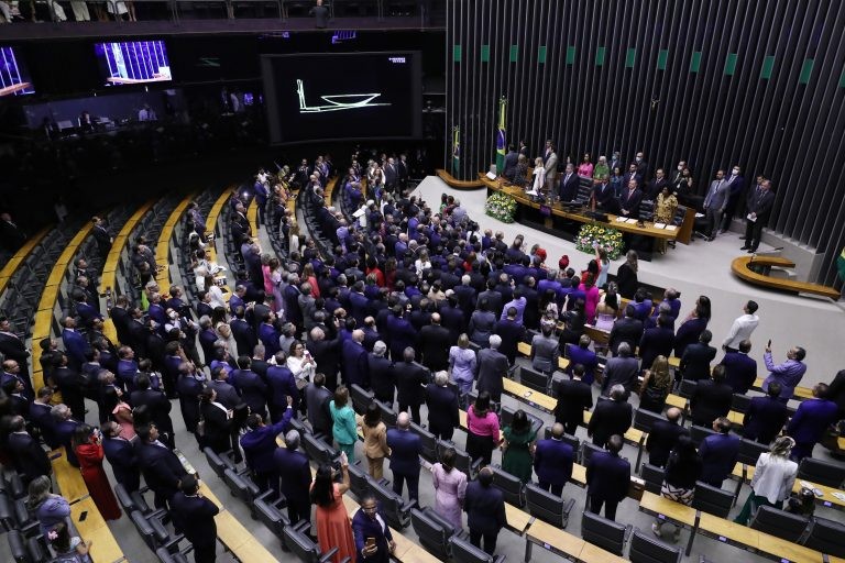 Cerimônia de posse dos deputados federais da 57ª legislatura - (Foto: Bruno Spada/Câmara dos Deputados)