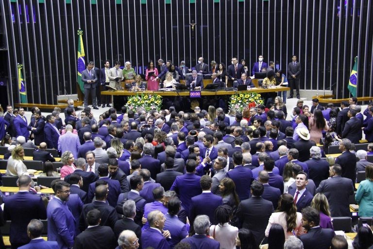 Cerimônia de posse dos deputados federais ocorreu nesta quarta-feira - (Foto: Marina Ramos/Câmara dos Deputados)