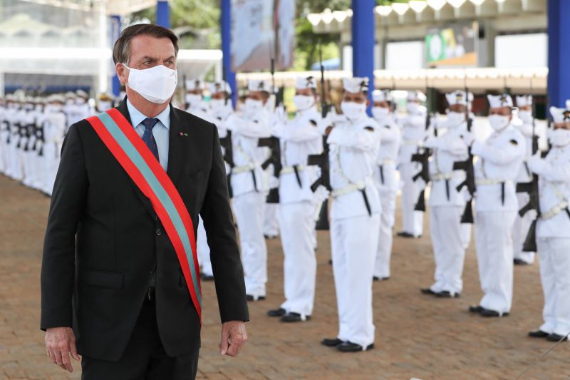 Bolsonaro participou de cerimônia de transmissão do Comando da Marinha ao almirante Almir Garnier Santos - (Foto: Marcos Corrêa/PR - 09.04.2021)