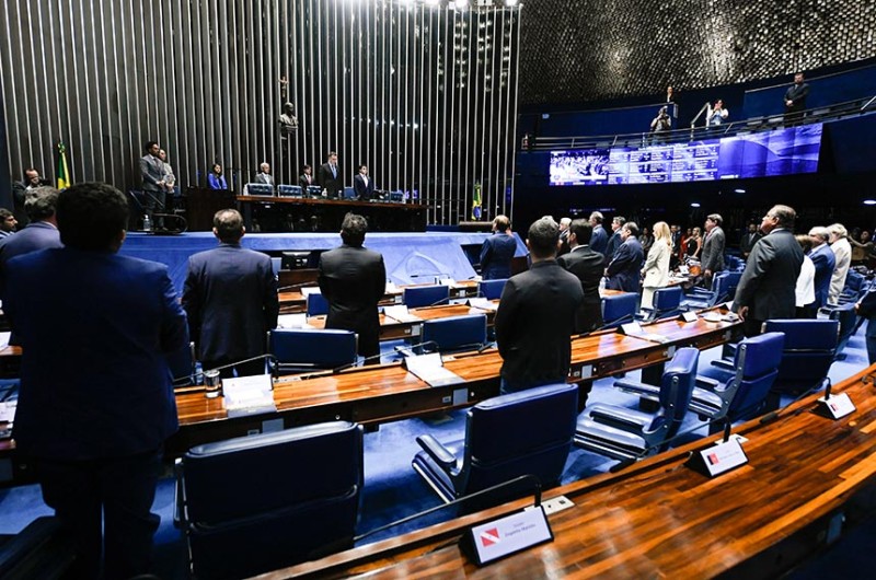 Plenário observa minuto de silêncio pelas vítimas dos temporais no litoral norte de São Paulo - Jefferson Rudy/Agência Senado