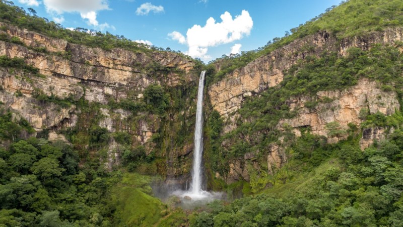 Salto do Itiquira, em Formosa (GO). Crédito: Augusto Miranda/MTur
