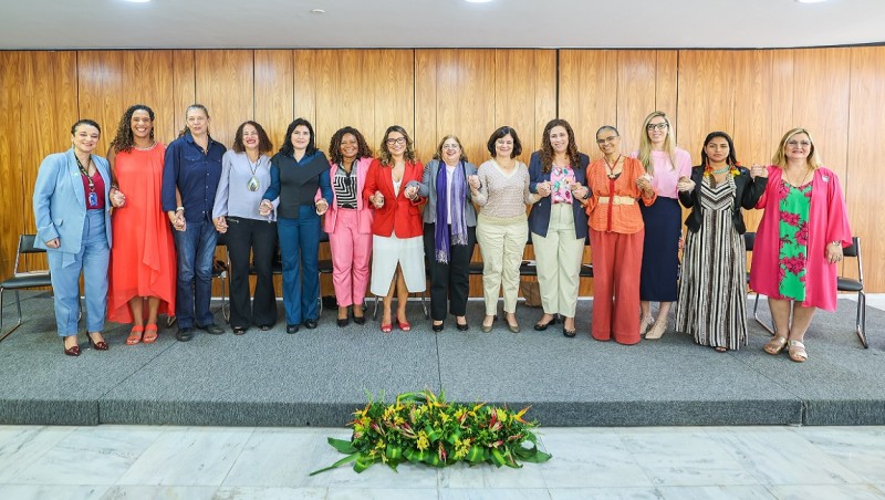 Governo reúne ministras, Janja e presidentes dos bancos na abertura do Mês Internacional das Mulheres. Crédito: Ricardo Stuckert/PR