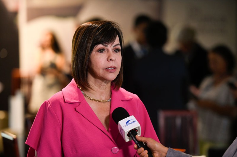 A senadora Professora Dorinha Seabra em entrevista à TV Senado - Edilson Rodrigues/Agência Senado