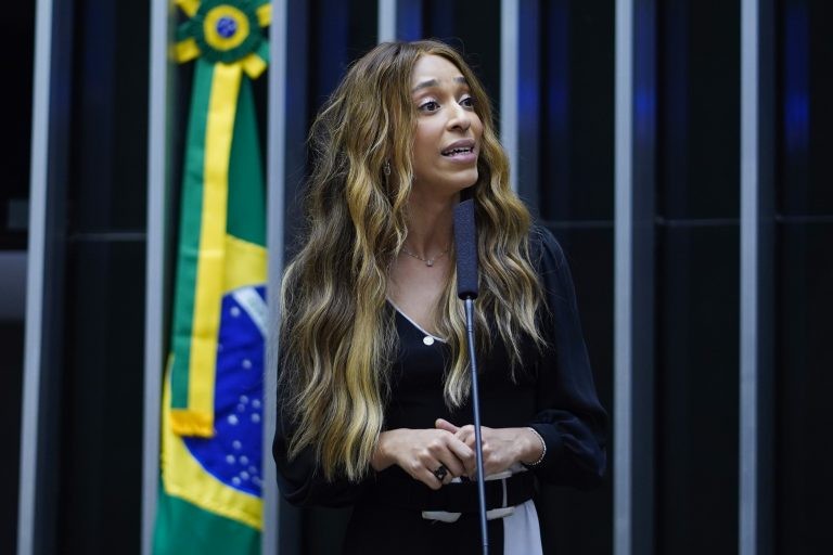Erika Hilton: precisamos de medidas que contribuam para a construção de cidades resilientes - (Foto: Pablo Valadares / Câmara dos Deputados)