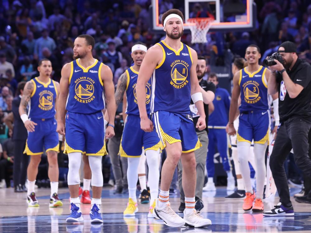 Klay Thompson a vitória dos Warriors sobre o Memphis Grizzlies Imagem: NBA/Twitter