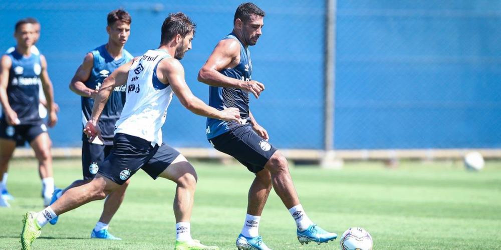 Depois da estreia na vitória por 5 a 0 contra o Esportivo, Diego Souza é opção para o ataque tricolor | Foto: Lucas Uebel / Grêmio / CP