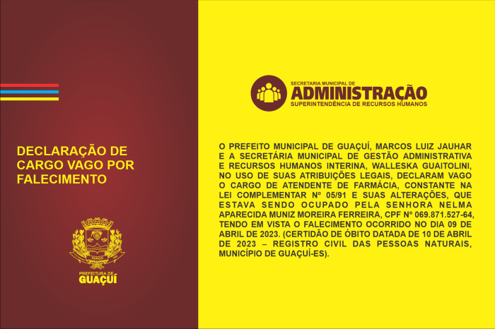 Foto: Reprodução/Prefeitura de Guaçuí - ES
