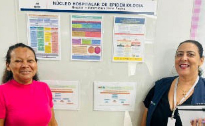 Equipe do Núcleo Hospitalar de Epidemiologia, do Hospital e Maternidade Dona Regina Siqueira Campos recebeu a visita - Foto: Saúde/Governo do Tocantins