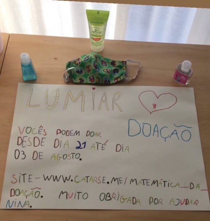 Estudantes de 5 anos a 8 anos ficaram responsáveis pela divulgação da campanha - (Foto: Lumiar/Divulgação)