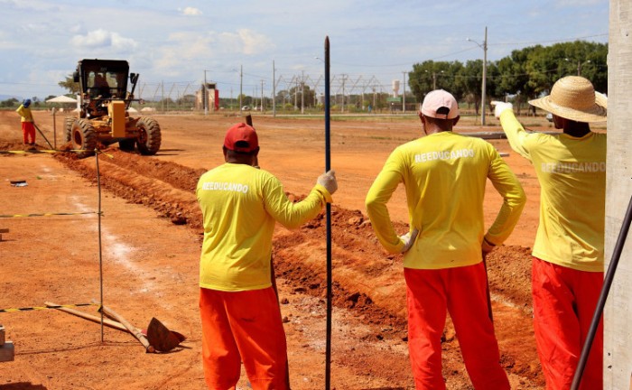 Seciju tem disponibilizado diariamente mão de obra de custodiados desde o início de abril - Foto: Márcia Rosa/Governo do Tocantins