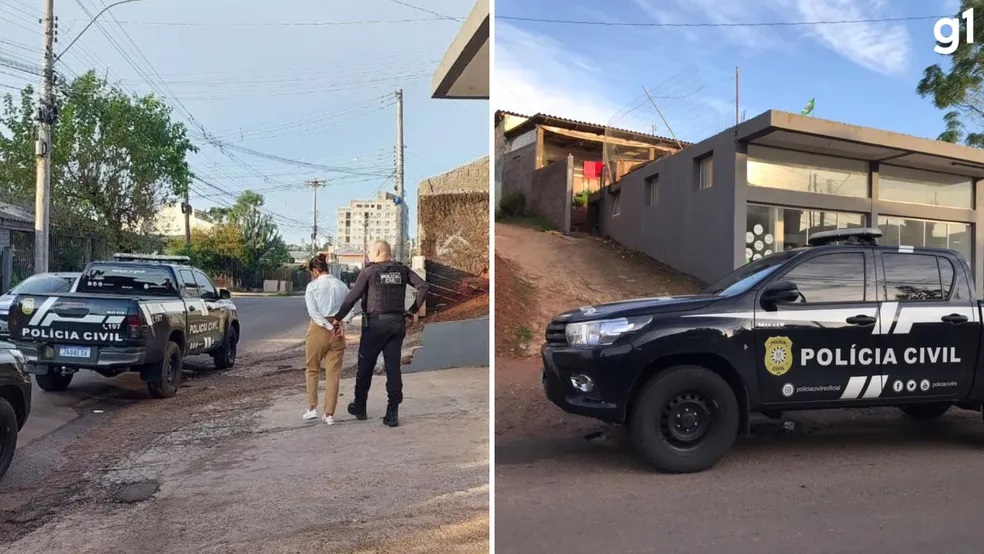 Polícia cumpriu mandados de prisão contra suspeitos de aplicar o golpe do bilhete premiado em Passo Fundo — Foto: Fábio Eberhardt/RBS TV
