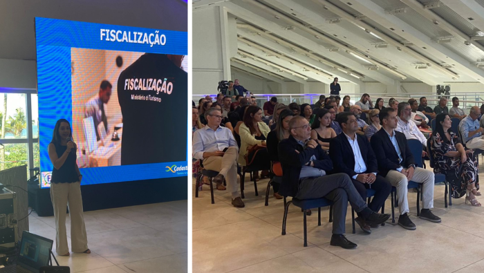 MTur promove ação de descentralização da fiscalização no Guarujá (SP). Crédito: Secretária Municipal de Turismo do Guarujá.