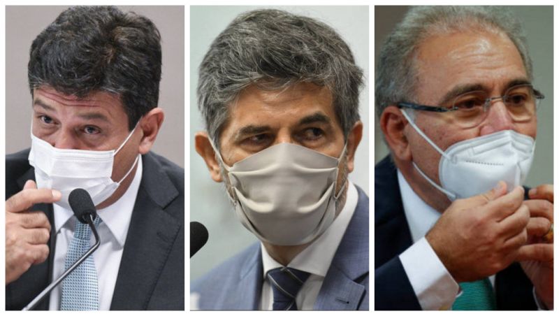 Mandetta, Teich e Queroiga tentaram explicar na CPI o que aconteceu no Amazonas - (Foto: Montagem / R7)