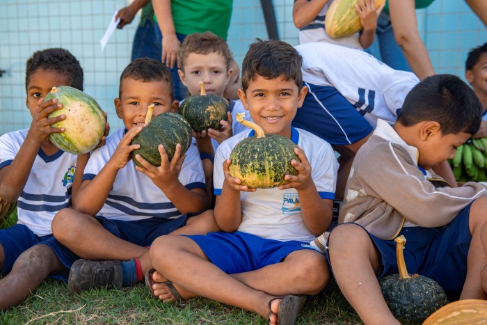 Frutas e verduras da Fazendinha do Calor Humano são entregues semanalmente às unidades de ensino - Fotógrafo:Luciana Pires/Secom Palmas