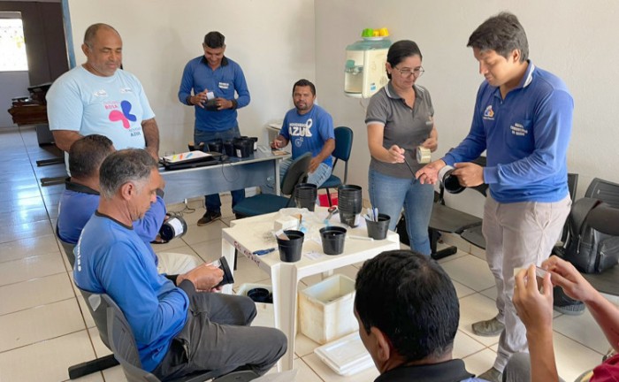 Biólogos do laboratório Estadual de Entomologia realizaram a capacitação para agentes de endemias do município de Goiatins - Foto: Saúde/Governo do Tocantins