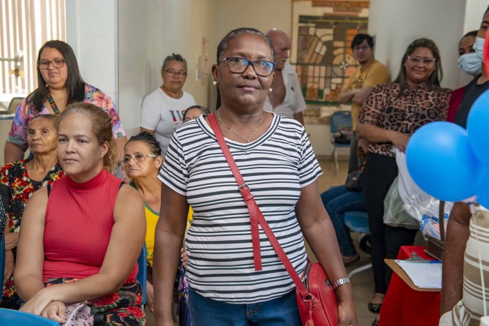 Iranilde Lopes Silva, 57 anos, ressalta a importância de ações que promovem qualidade de vida - Fotógrafo:Luciana Pires/Secom Palmas