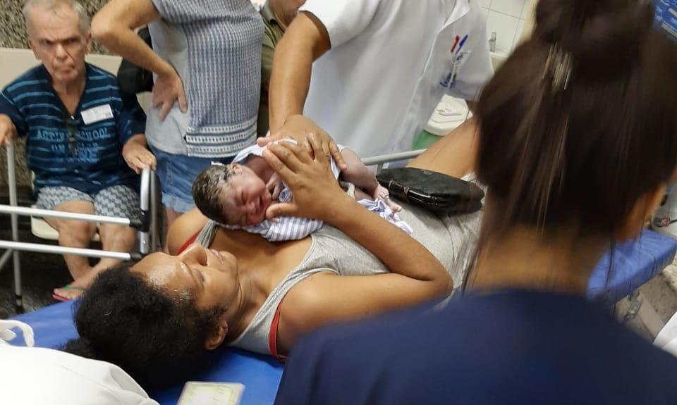  Mulher deu à luz na recepção. Foto: Divulgação/Reprodução