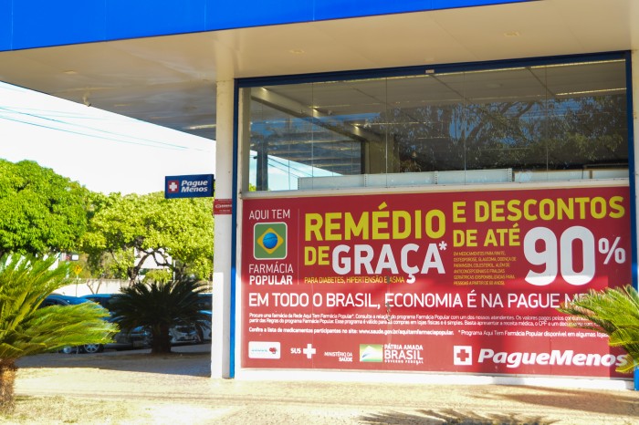 Além das farmácias da rede municipal, está em funcionamento o programa Farmácia Popular do Governo Federal - Fotógrafo:Regiane Rocha/Secom Palmas