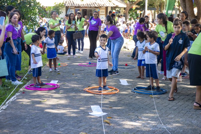 As atividades do 'Mês da Primeira Infância' buscam ocupar os espaços públicos como praças e parques - Fotógrafo:Luciana Pires/Secom Palmas