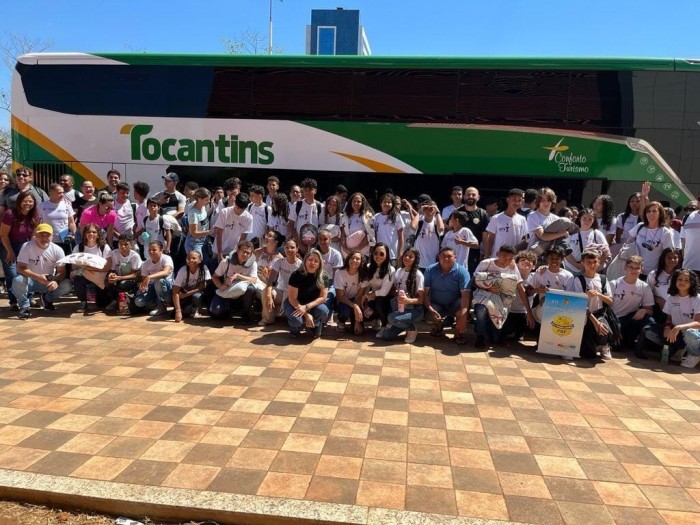 Os primeiros atletas da rede municipal partiram na tarde do último domingo para participar da final dos Jets, em Araguaína - Fotógrafo:Divulgação
