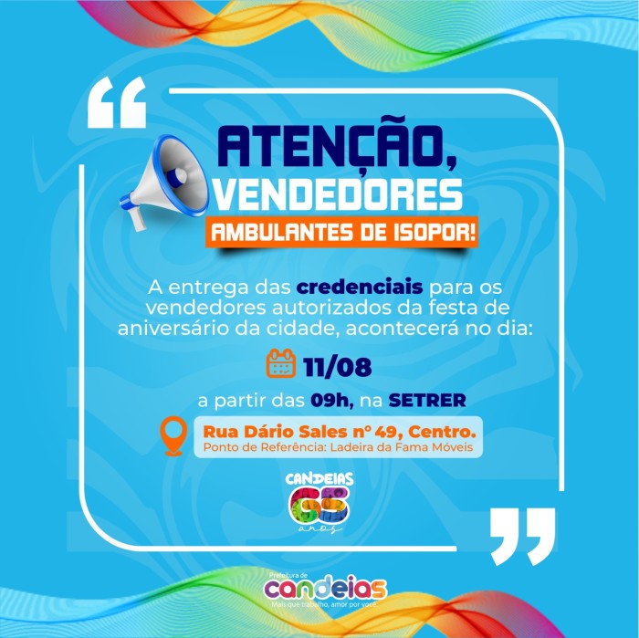 Foto: Reprodução/Prefeitura de Candeias - BA