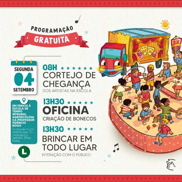 Apresentações irão acontecer nos dois turnos, para que todos os alunos sejam contemplados - Fotógrafo:Divulgação