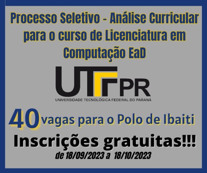 Foto: Reprodução/Prefeitura de Ibaiti - PR