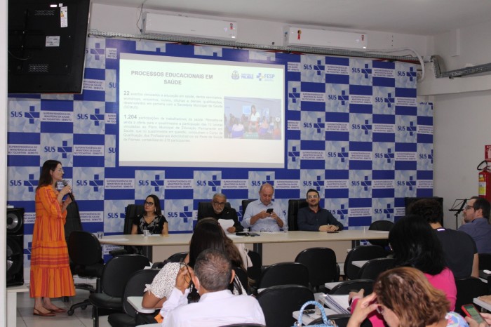 Coordenadora da Escola de Saúde Jaciela Leopoldino apresentou ações promovidas pela Fesp - Fotógrafo:Elionay Carvalho