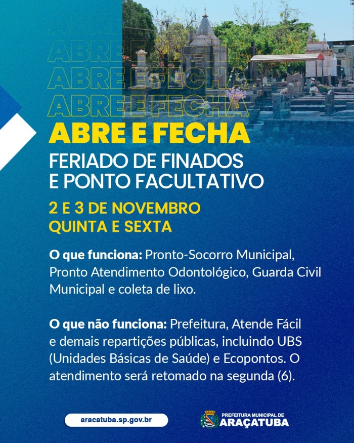 Foto: Reprodução/Prefeitura de Araçatuba - SP