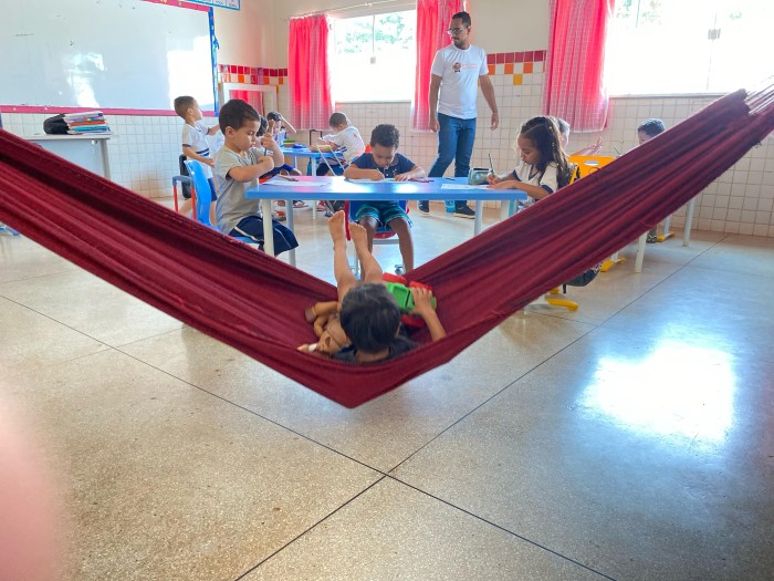 Uso da rede em sala veio após a iniciativa dar certo parra promover a hora do sono ao aluno - Fotógrafo:Divulgação
