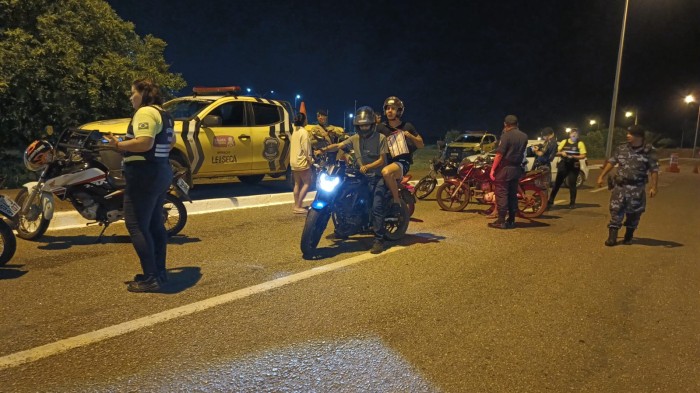 Blitz ocorreu em diversos pontos da cidade promovida pela Secretaria Municipal de Segurança e Mobilidade Urbana com apoio das forças de segurança - Fotógrafo:Divulgação