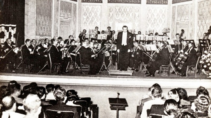 Primeiro concerto da Ospa, em 1950 -Foto: Acervo Ospa/Reprodução de Nilton Santolin