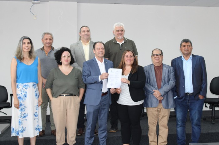 Presidente da Fesp, André Pugliese esteve presente durante assinatura do termo de cooperação - Fotógrafo:Elionay Carvalho