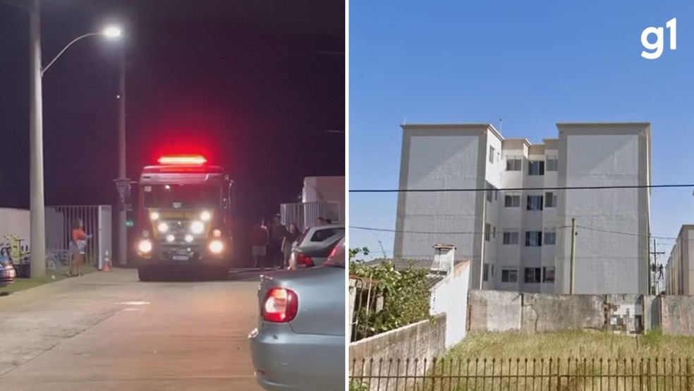 Condomínio em Porto Alegre registrou nova suspeita de vazamento de gás — Foto: Arquivo pessoal e Reprodução/RBS TV