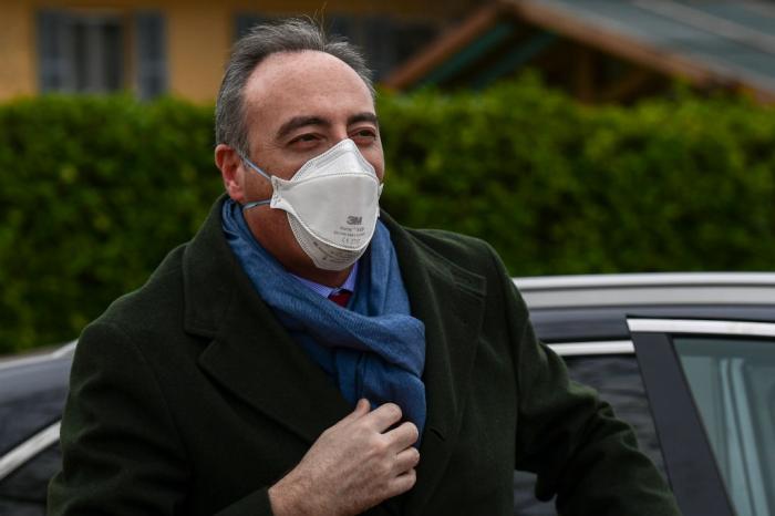 Giulio Gallera, principal responsável pela saúde na região da Lombardia, afirmou que houve desaceleração no número de casos Miguel Medina / AFP