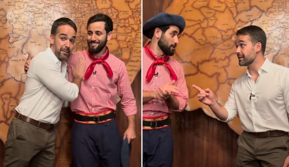 Vice-campeão do 'BBB 24', Matteus canta hino do Algrete com o governador do RS Instagram
