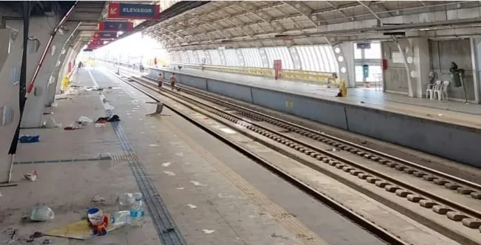 Estação sofreu danos que prejudicam retomada de operação, diz companhia | Foto: Trensurb / Divulgação CP