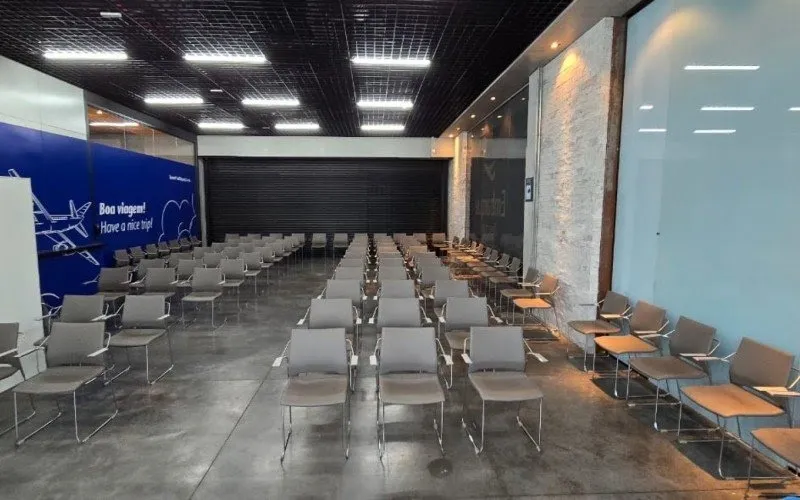Sala de embarque da Fraport no ParkShopping Canoas Foto: Fraport/Divulgação