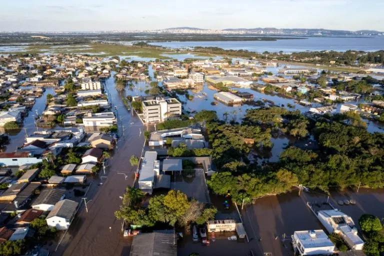 Eldorado do Sul foi uma das cidades afetadas pelas enchentes no Rio Grande do Sul | Foto: Gustavo Mansur / Secom