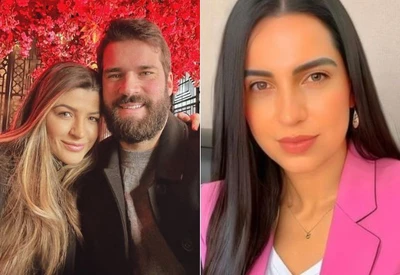Natália Loewe Becker e o marido, o goleiro Alisson Becker; a esteticista Natalia Becker | Reprodução