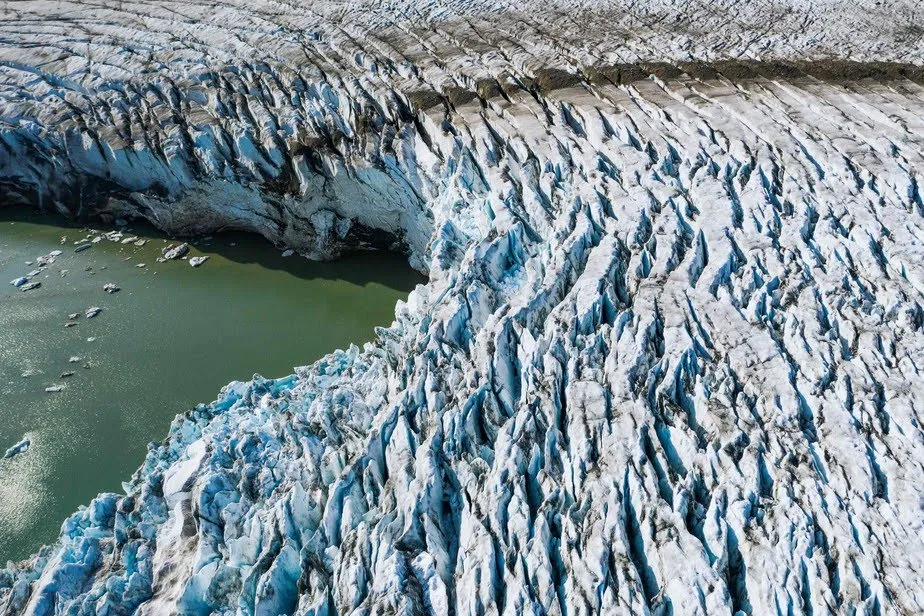 Geleira Apusiajik, perto de Kulusuk, na ilha de Sermersooq, na costa sudeste da Groenlândia - Foto: AFP/AFP