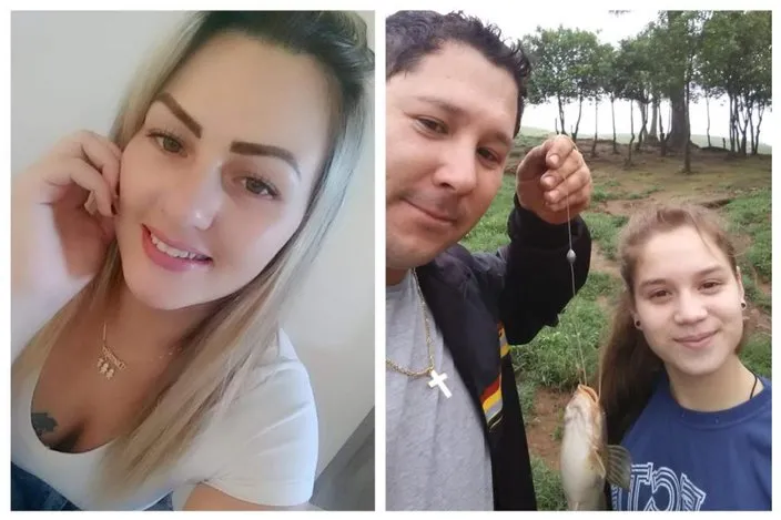 Diênifer Padia (E), Alessandro e Kétlyn foram mortos por asfixia na noite de 19 de maio de 2020 Montagem sobre fotos: / Arquivo Pessoal