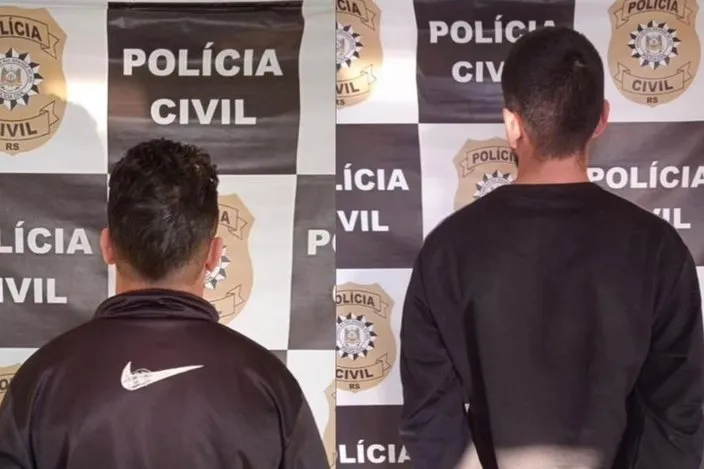 Dois dos presos detidos pela Polícia Civil de Erechim na tarde de sexta-feira (16). Polícia Civil / Divulgação