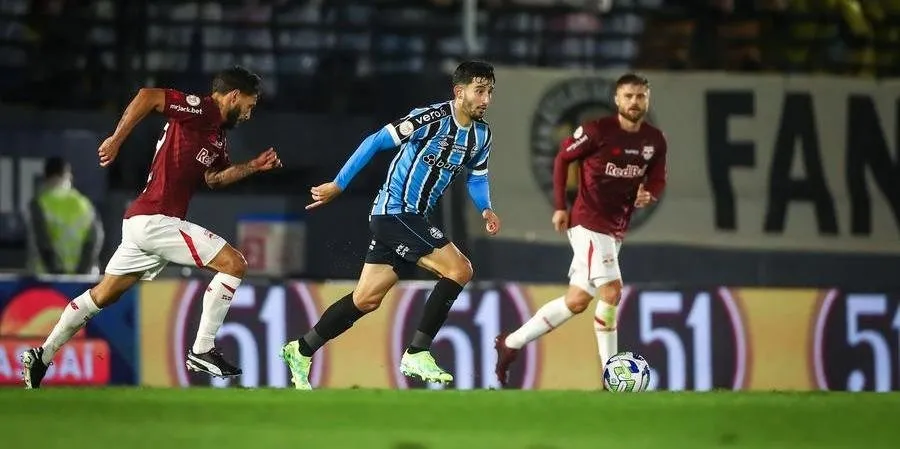 Grêmio foi derrotado pelo Bragantino no Brasileirão do ano passado | Foto: LUCAS UEBEL / GRÊMIO FBPA / CP