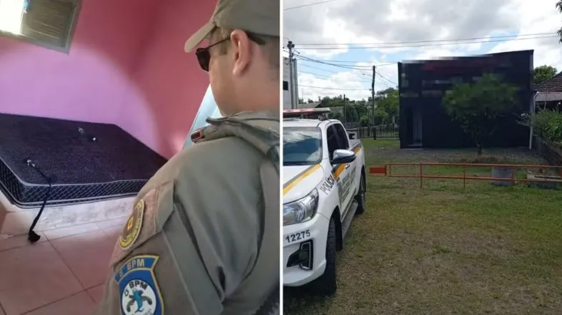 Casal foi encontrado em cativeiro após 24 horas de sequestro em Gravataí — Foto: Divulgação/Brigada Militar