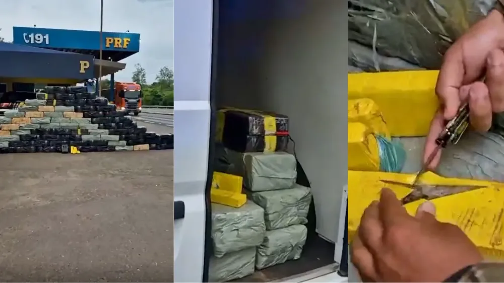 PRF prende quatro homens com 1,5 tonelada de maconha em Montenegro. Divulgação