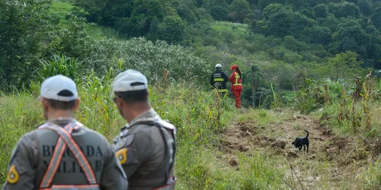 Veículo desceu ribanceira e parou a cerca de 120 metros da rodovia | Foto: Pedro Piegas